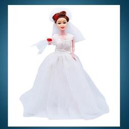 اسباب بازی عروسک باربی با لباس عروس 
