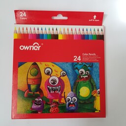 مداد رنگی 24 رنگ اونرowner جعبه مقوایی