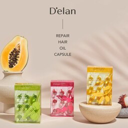کپسول روغن ترمیم کننده مو های آسیب دیده برند Delan  محصول کره جنوبی 27 کپسول