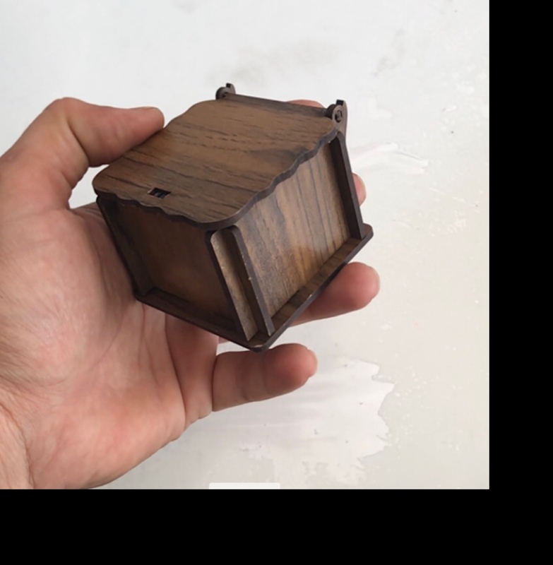 جعبه جواهرات چوبی  کوچک  ( پک 1عددی) 