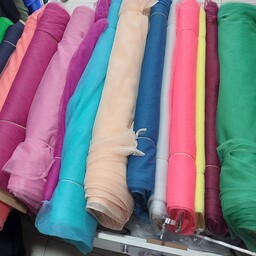 پارچه تور سانول کیفیت بالا لباسی مجلسی رنگبندی عرض 3 متر 