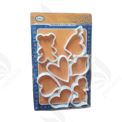 کاتر پلاستیکی شیرینی پزی طرح ولنتاین مجموعه 7 عددی برند نسکو 