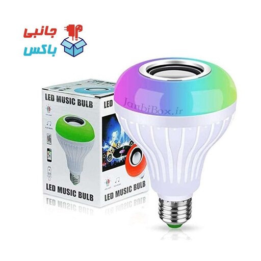 لامپ هوشمند و اسپیکر بلوتوث Music Bulb چراغ LED موزیکال چراغ خواب جانبی باکس