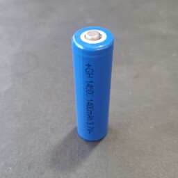باتری قلم شارژ 3.7ولت 1400میلی آمپر ساعت سر نوک دار (قد 50میلیمتر)
