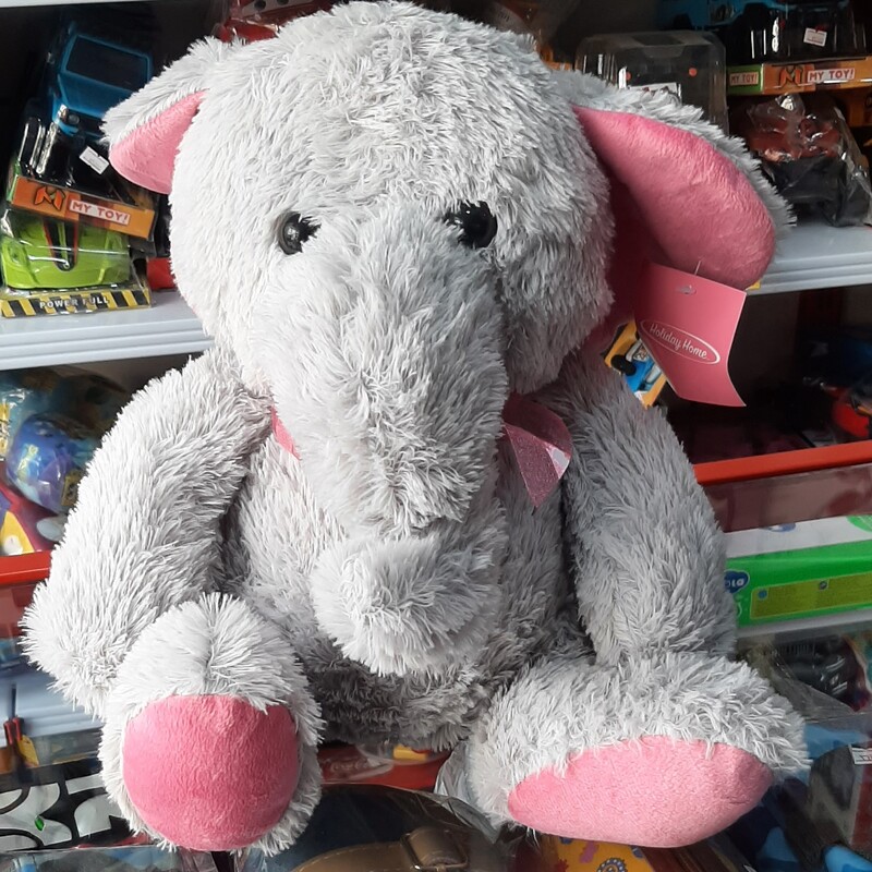 عروسک فیل خنگ پشمالو پاپیون دار