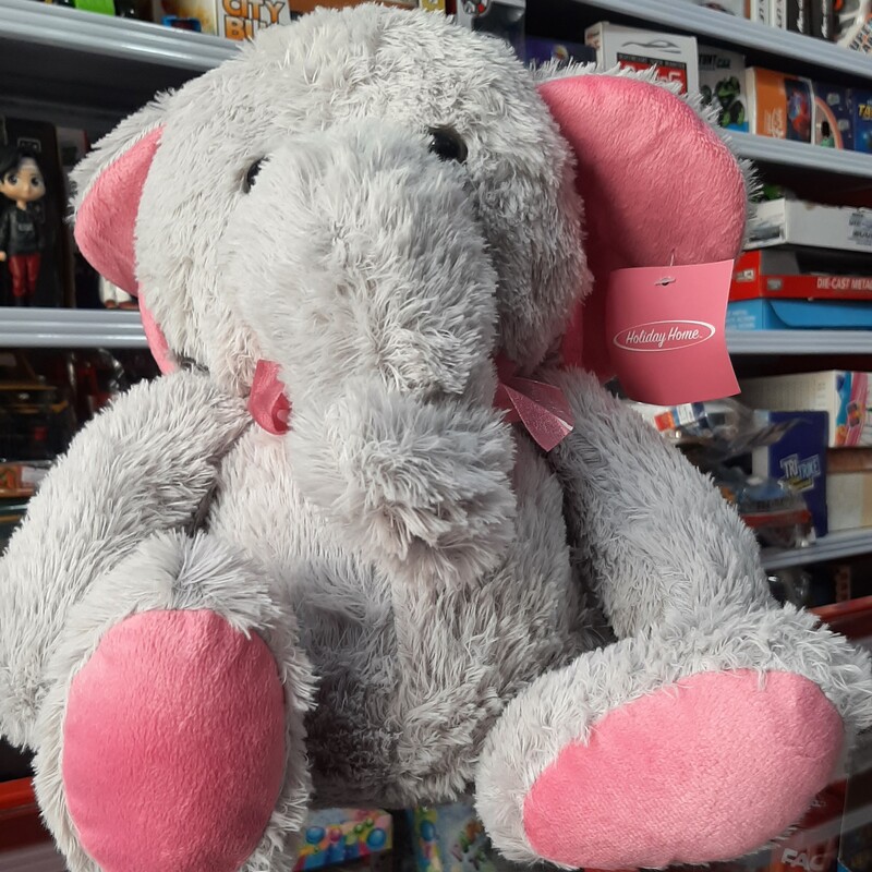 عروسک فیل خنگ پشمالو پاپیون دار