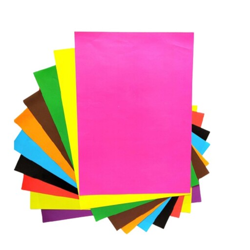 کاغذ رنگی سایز A4 ،  بسته 10  عددی رنگ های متفاوت با سلیقه مشتری 