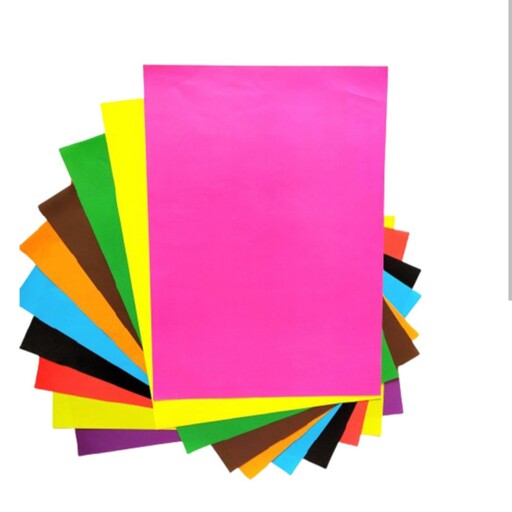 کاغذ رنگی سایز A4 ،  بسته 10  عددی رنگ های متفاوت 