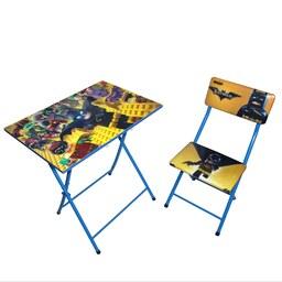 میز تحریر با صندلی میزیمو طرح بتمن (مدل پایه رنگی)کد 251