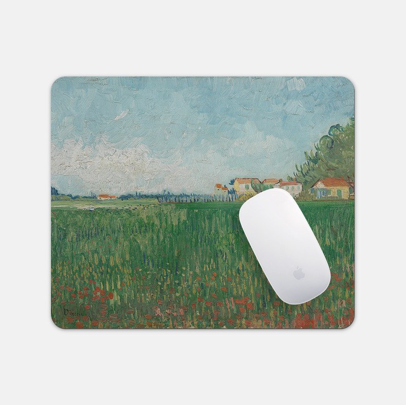 ماوس پد سیلیکونی مدل نقاشی ونگوگ  Mouse Pad Field with Poppies