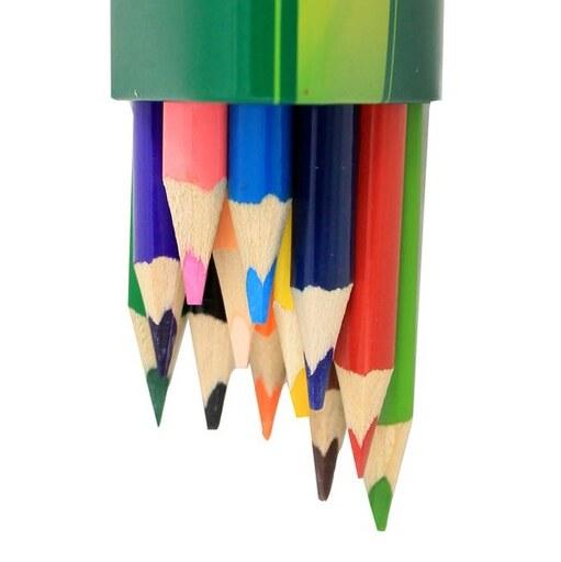 مداد رنگی 12 رنگ پیکاسو -قوطی فلزی-لوله ای