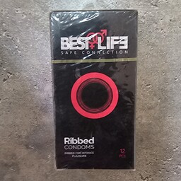 کاندوم بست لایف بسته 12 تایی مدل Ribbed