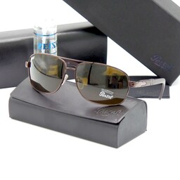 عینک آفتابی  مردانه پرسول Persol شیشه سنگ UV400 دسته فنری
