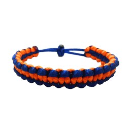 دستبند بافت نارنجی با زمینه سورمه ای دستبند جان