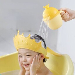 کلاه حمام سیلیکونی نوزاد طرح تاج
