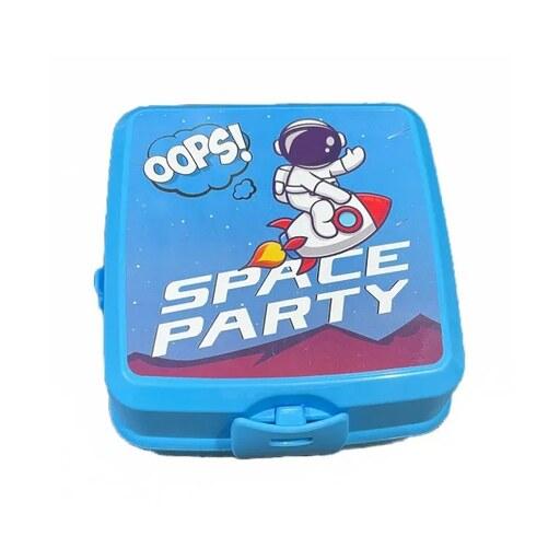 ظرف غذای کودک هوبی لایف مدل Space Party کد 021175 (رنگ آبی)
