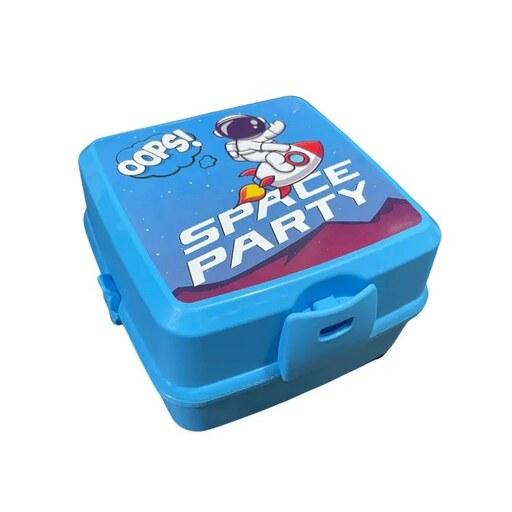 ظرف غذای کودک هوبی لایف مدل Space Party کد 021175 (رنگ آبی)
