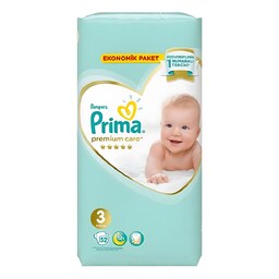 پوشک بچه پریما Prima ضد حساسیت سایز 3 بسته 52 عددی
