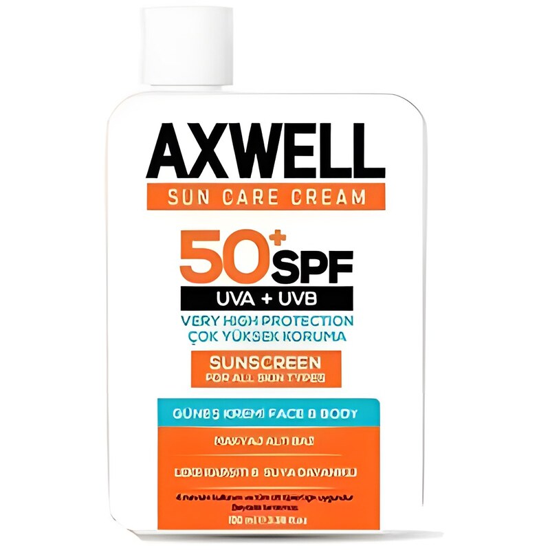 کرم ضد آفتاب آکسول Axwell ضد لک با محافظت فوق العاده بالا و SPF 50 حجم 100 میل