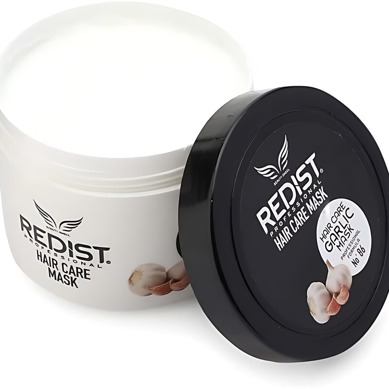 ماسک مو ردیست REDIST حاوی عصاره سیر مناسب موهای خشک و ضد ریزش باحجم 500 میل
