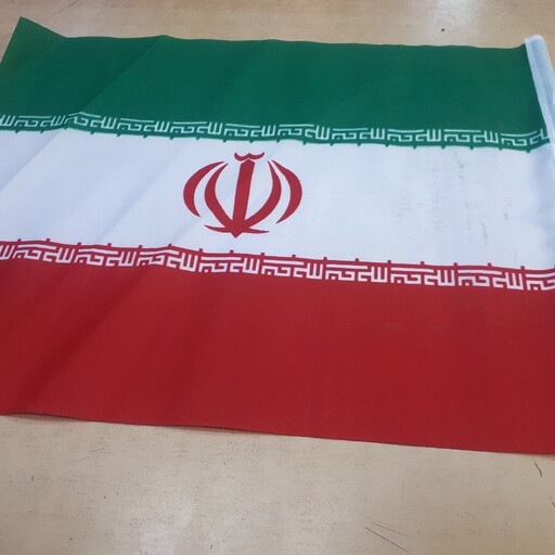 پرچم ایران پارچه ای همراه با نی سایز بزرگ