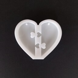 قالب سیلیکونی رزین مدل قلب دوتکه طرح لاو