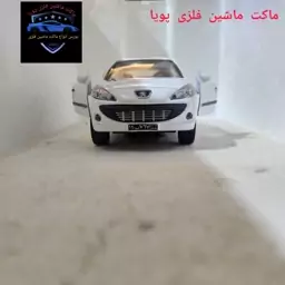 ماکت ماشین فلزی پژو 207 صندوقدار موزیکال و چراغدار و عقب کش، رنگ سفید 