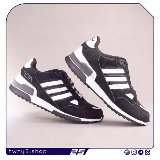 کتونی مردانه مدل آدیداس zx750 رنگ مشکی سفید سایزبندی 41 الی 44قالب این کتونی یک سایز کوچک تر از استاندارد است