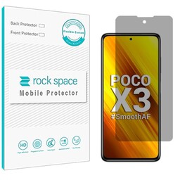 گلس پرایوسی (حریم شخصی)نانو و ضد ضربه گوشی شیائومی Xiaomi Poco X3 برند راک اسپیس 