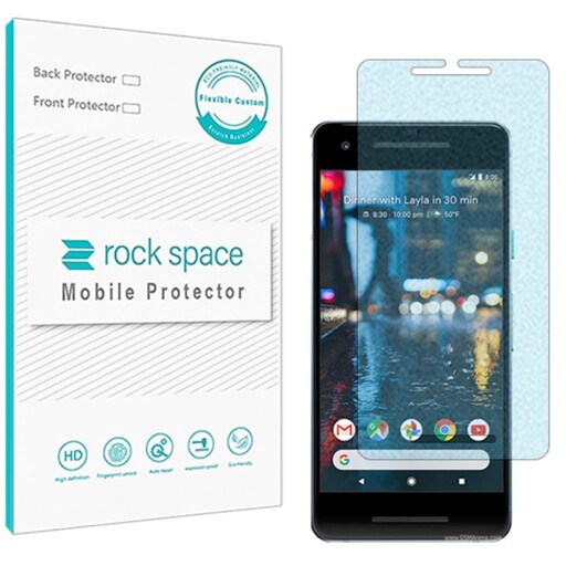  گلس نانو مات بلوکات (ضد اشعه آبی) و ضد ضربه گوگل pixel 2 برند راک اسپیس  