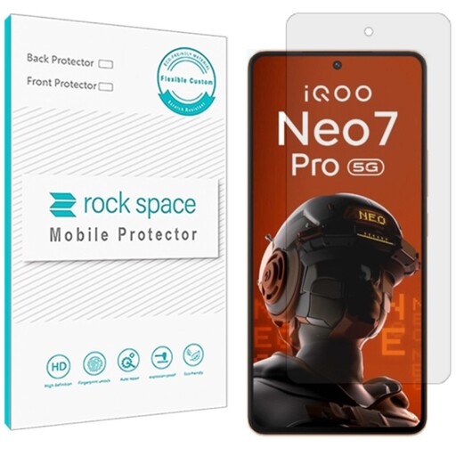 گلس نانو هیدروژل شفاف و ضد ضربه گوشی ویوو iQOO Neo 7 Pro برند راک اسپیس     