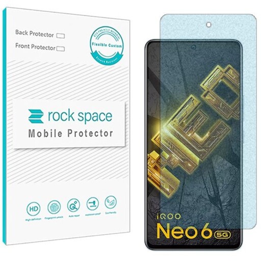  گلس نانو مات بلوکات (ضد اشعه آبی) و ضد ضربه گوشی ویوو iQOO Neo6 برند راک اسپیس   