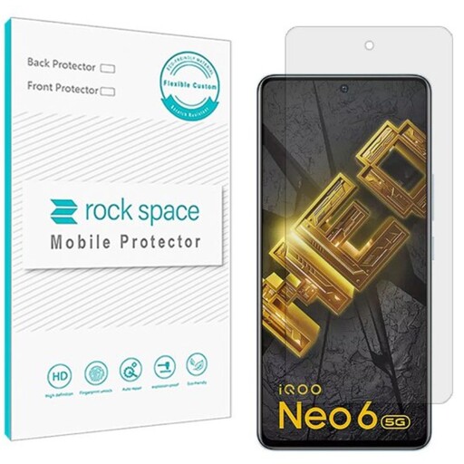 گلس نانو هیدروژل شفاف و ضد ضربه گوشی ویوو iQOO Neo6 برند راک اسپیس     