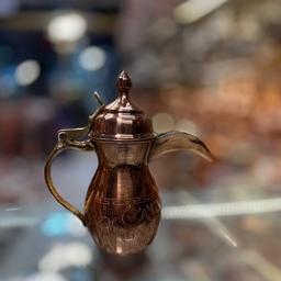 دله عربی قهوه جوش مسی طرحدار ساخت مس زنجان نانو شده   کوچک 2شات
