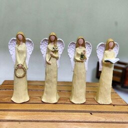 مجسمه دکوری فرشته 4 تایی مدل هاله در 3 رنگ