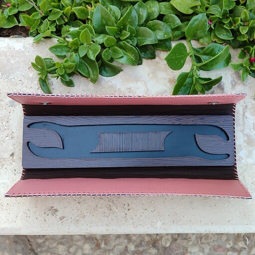 جعبه مضراب سنتور  با طرح گلیم، چرم بسیار با کیفیت،دارای باکس چوبی، در رنگبندی مختلف