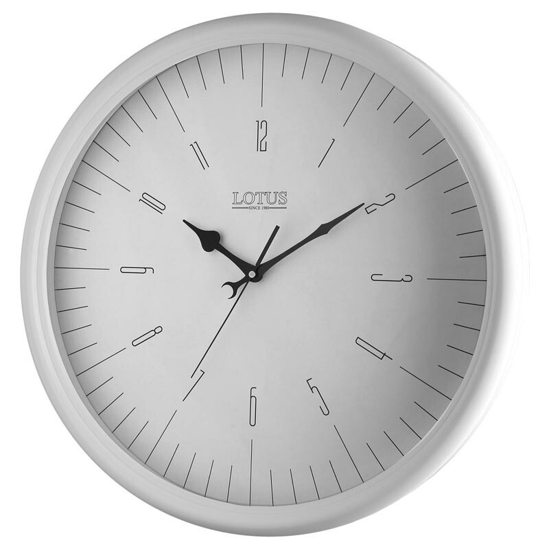 ساعت دیواری چوبی لوتوس مدل pearland کد w251 سفید