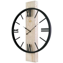 ساعت دیواری چوب و فلز لوتوس مدل وین لاند کد  20141 رنگ وایت واش