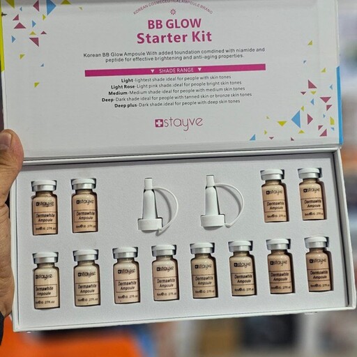 پک کوکتل کرم پودر دایم مزو وایت بی بی گلو BBglow stayve