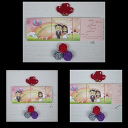 کارت عروسی 100 عددی با چاپ  رنگی  و طرح اختصاصی