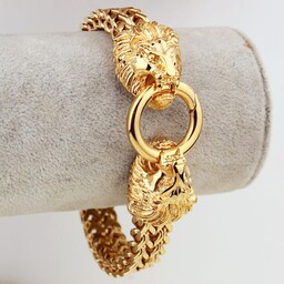 دستبند شیر سلطنتی  روکش طلا و نایاب و خاص