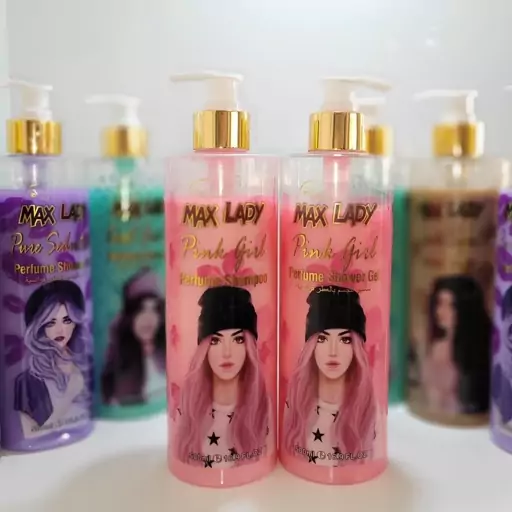 شامپو بدن عطری لیدی مکس max lady حجم 500میلی نرم کننده ولایه بردار پوست در چهار رایحه 