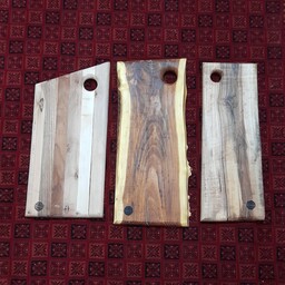 تخته گوشت و تخته سرو چوبی دستساز، ساخته شده با چوب جنگلی بسیار مقاوم و قابل شستشو