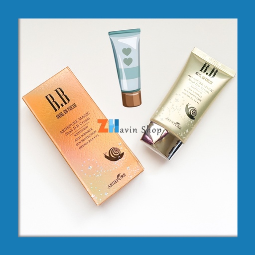 بی بی کرم روشن کننده و ضد چروک  جادویی حلزون Aenepure Magic Snail BB cream 50 ml