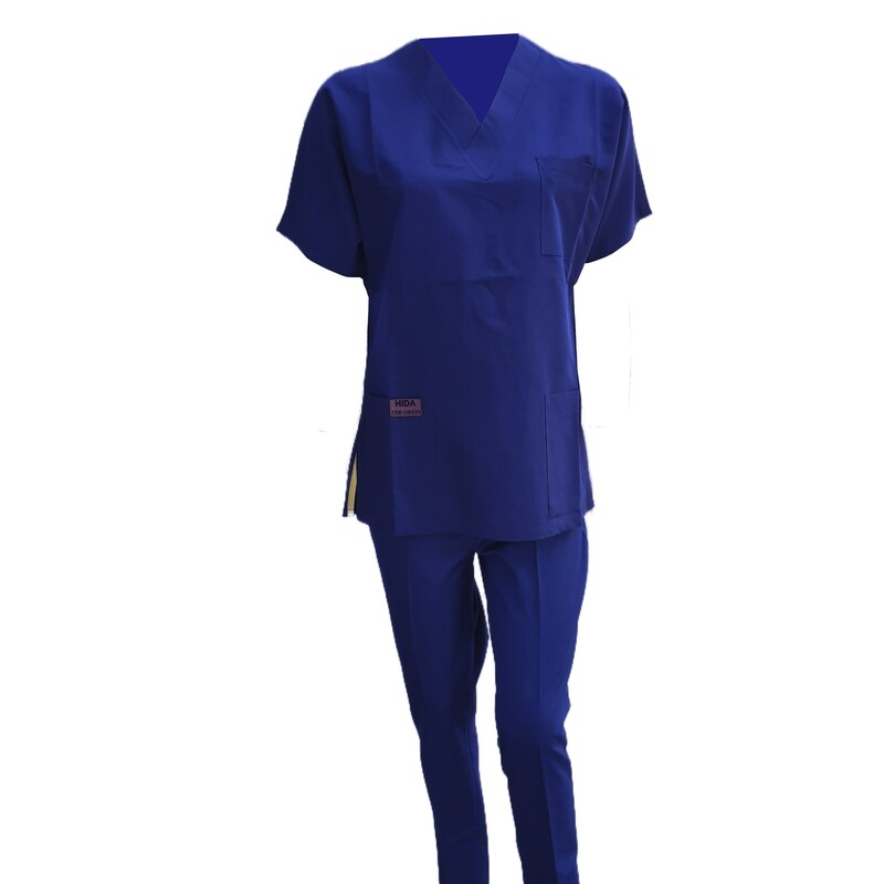 اسکراب شلوار پزشکی اتاق عمل برن هیدا رنگ آبی کاربنی مردانه زنانه کوتاه