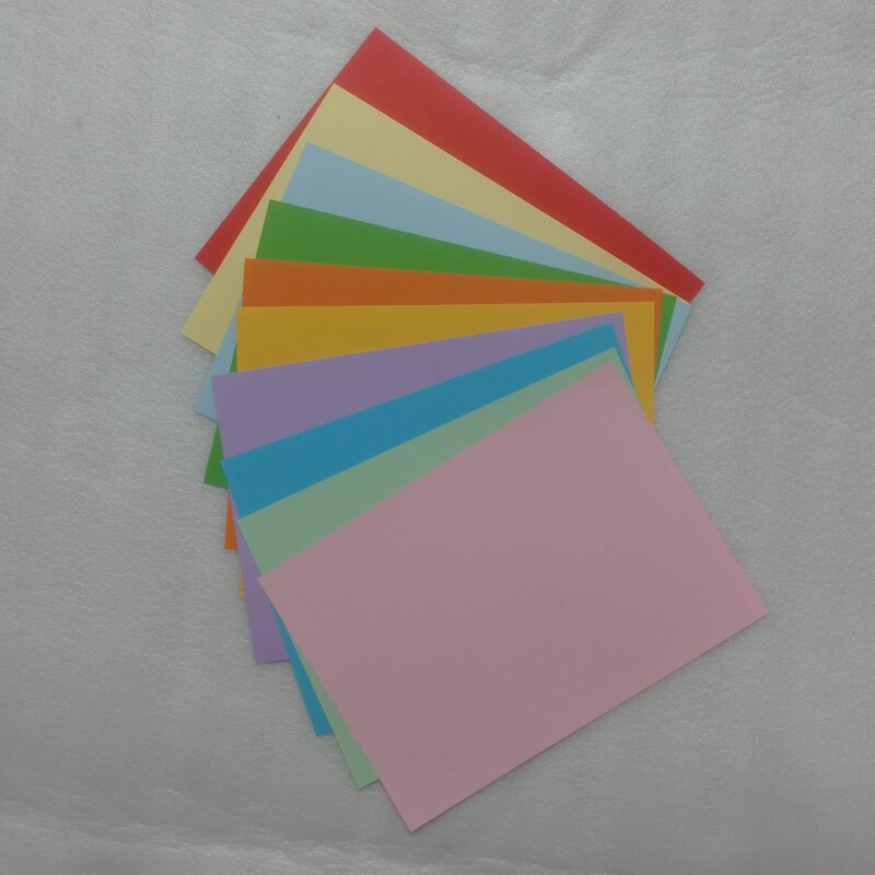 کاغذ A4  در ده رنگ متفاوت (بسته 10 عددی)اعلا  داخل کاور