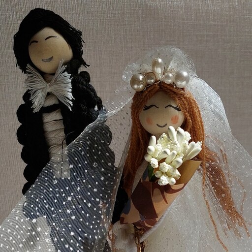 عروسک عروس و داماد مکرومه