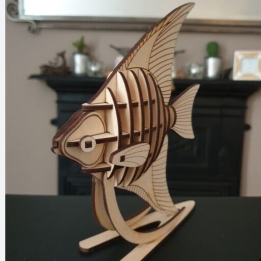 پازل چوبی سه بعدی ماهی تزیینی با تخفیف ویژه