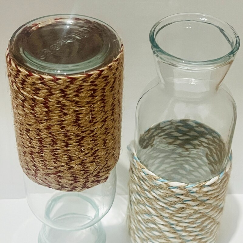 لیوان اسموتی کنف دار همراه نی - بطری شیشه اسموتی متفاوت و خاص