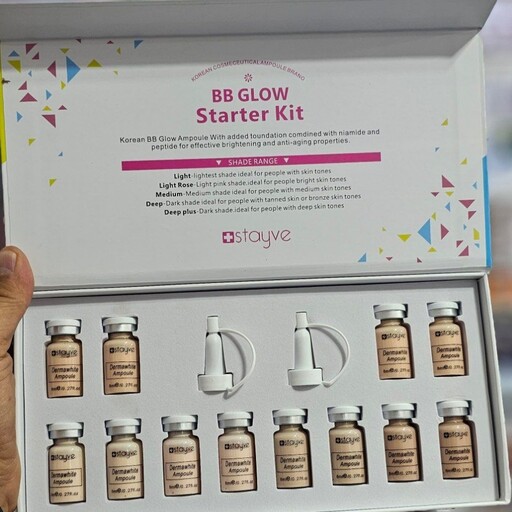 پک کوکتل کرم پودر دایم مزو وایت بی بی گلو BBglow stayve